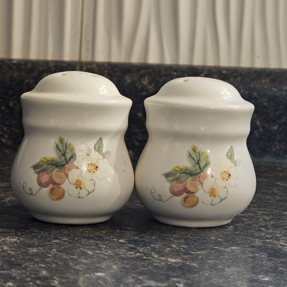Floral Ceramic Salt and Pepper Shakers